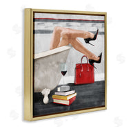 Milli Villa | Female in Bath with Wine