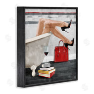 Milli Villa | Female in Bath with Wine