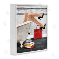 Milli Villa | Female in Bath with Wine