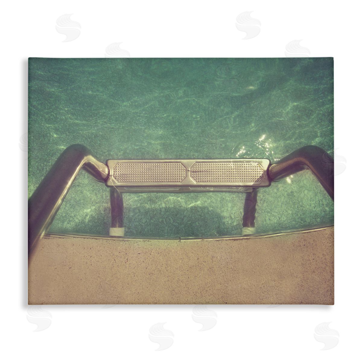 Ladder into Pool Summer Canvas Wall Art, Home Decor by Ashley Calhoun