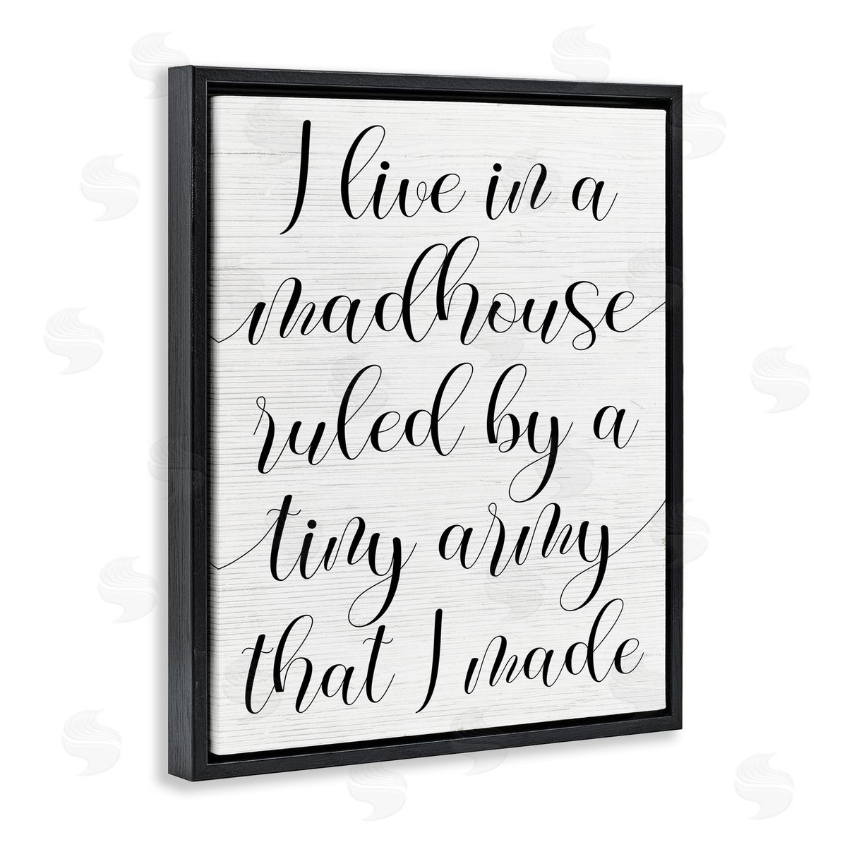 Madhouse Ruled by Children Black Floating Frame Canvas Wall Art, Home Decor by Stupell Studio