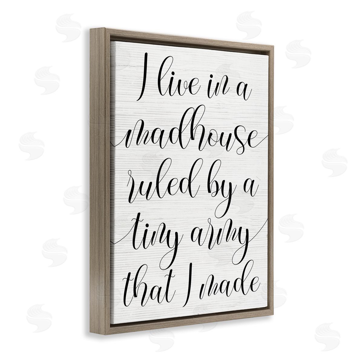 Madhouse Ruled by Children Brown Floating Frame Canvas Wall Art, Home Decor by Stupell Studio