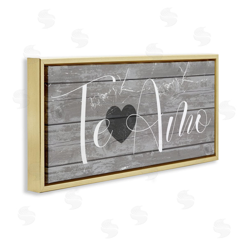 Stupell Studio | Te Amo Rustic Grey