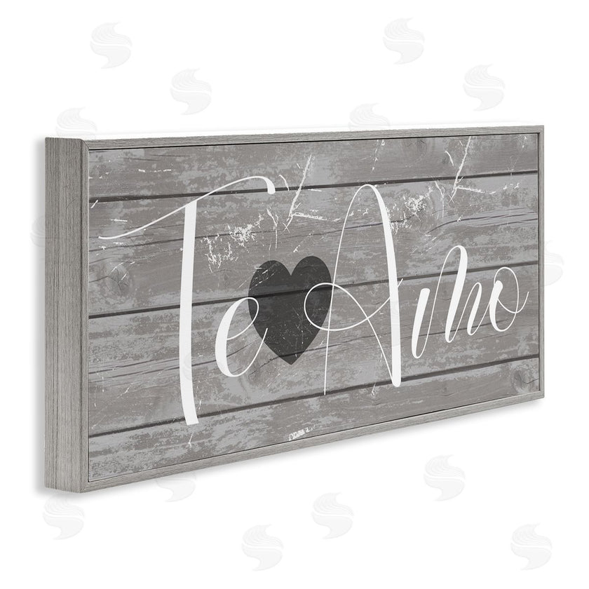 Stupell Studio | Te Amo Rustic Grey