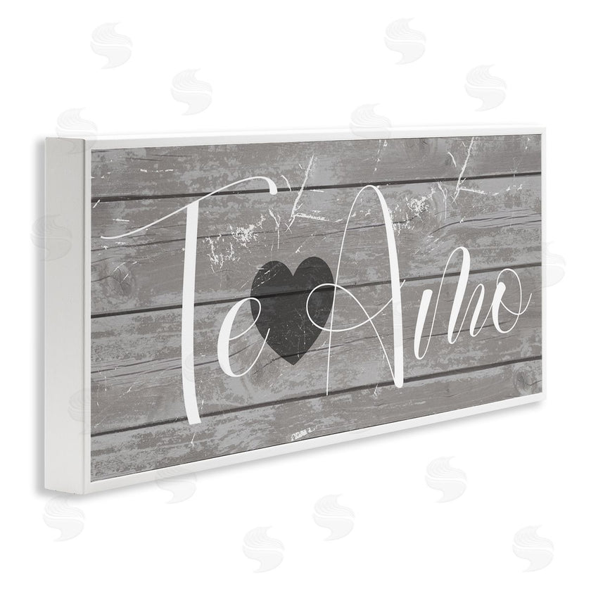 Stupell Studio | Te Amo Rustic Grey