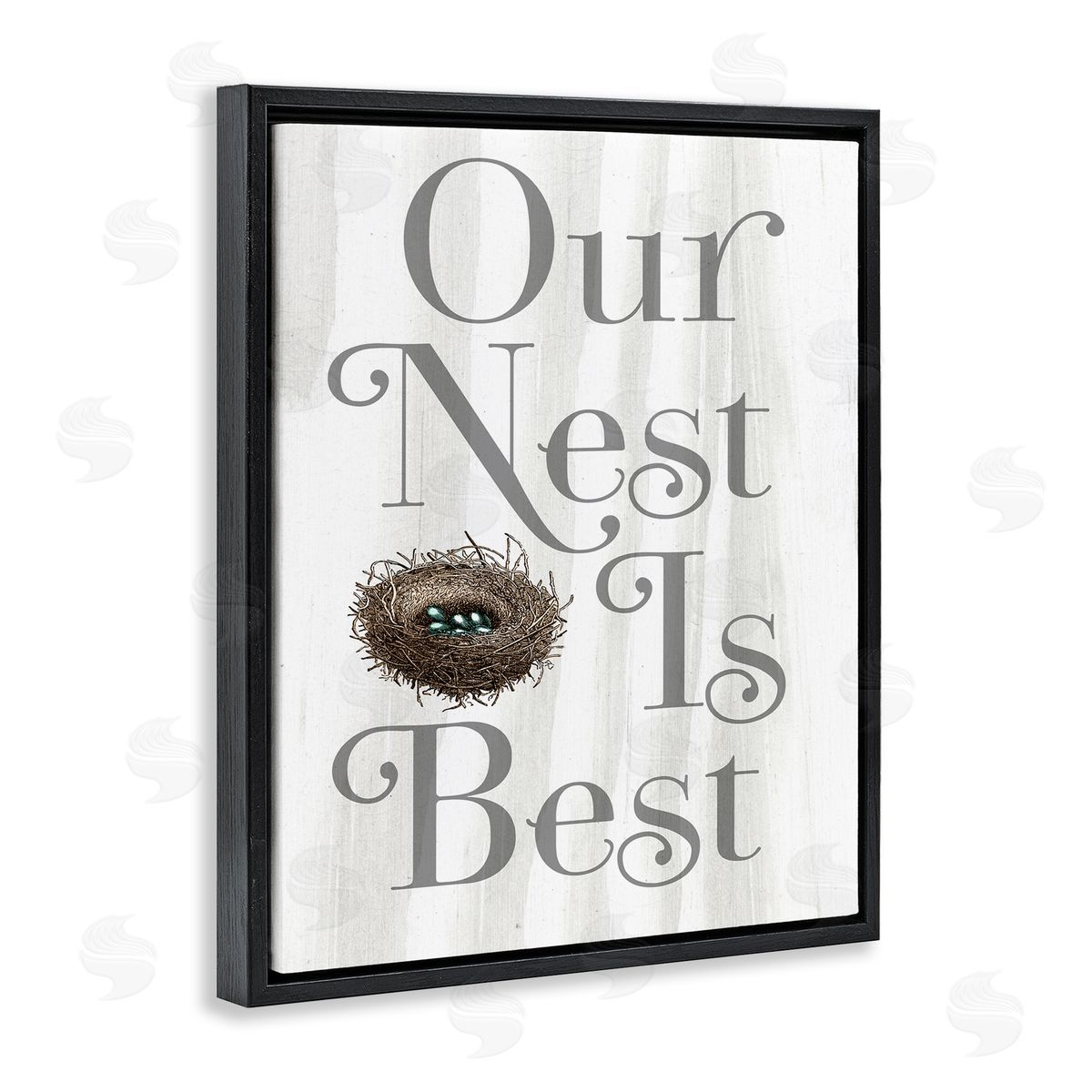 Our Nest is Best Black Floating Frame Canvas Wall Art, Home Decor by Stupell Studio