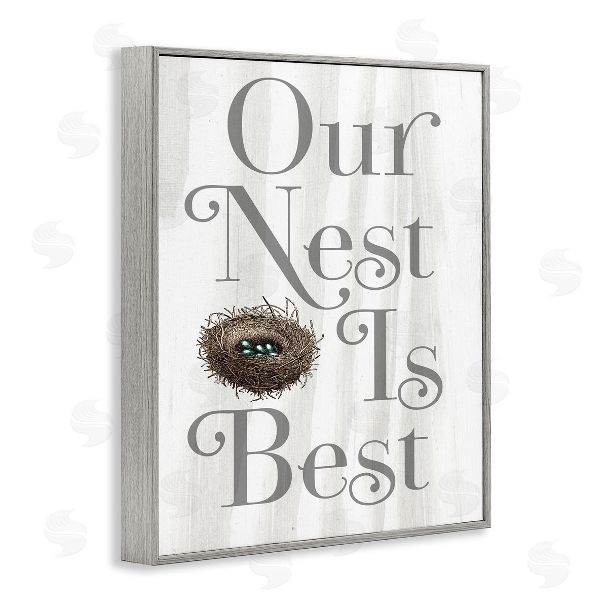 Our Nest is Best Grey Frame Print Wall Art, Home Decor by Stupell Studio