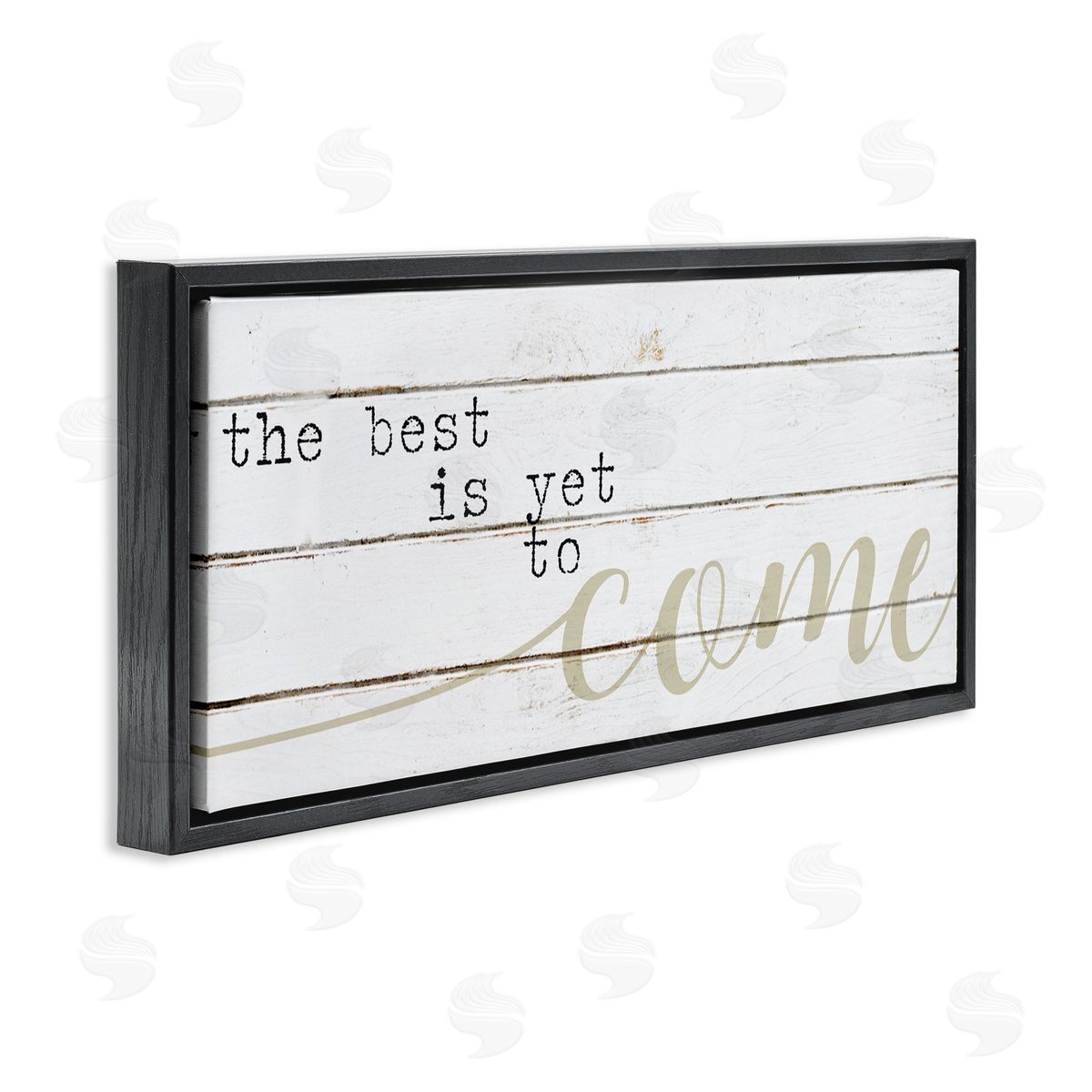 Best Is Yet to Come Black Floating Frame Canvas Wall Art, Home Decor by Stupell Studio