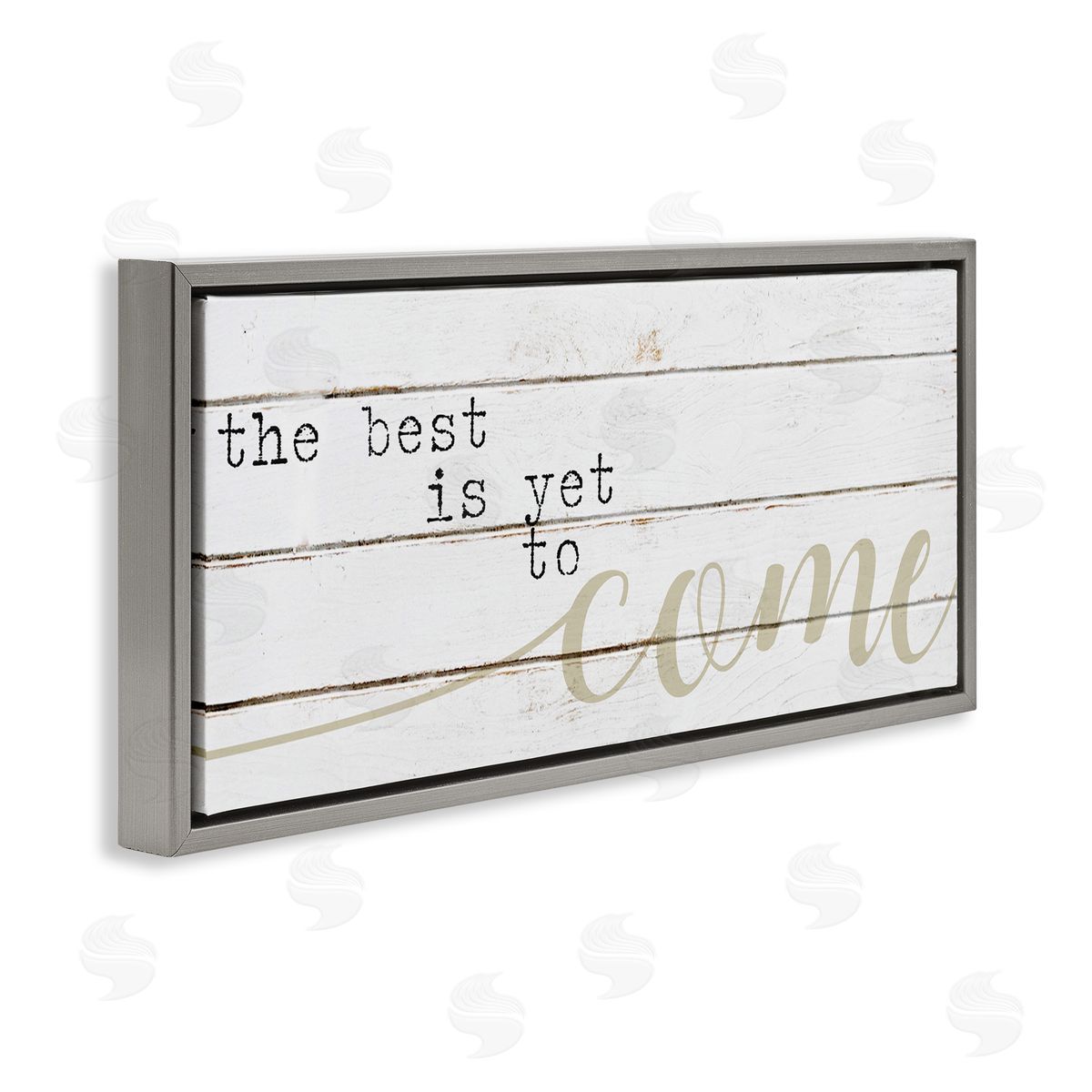 Best Is Yet to Come Grey Floating Frame Canvas Wall Art, Home Decor by Stupell Studio