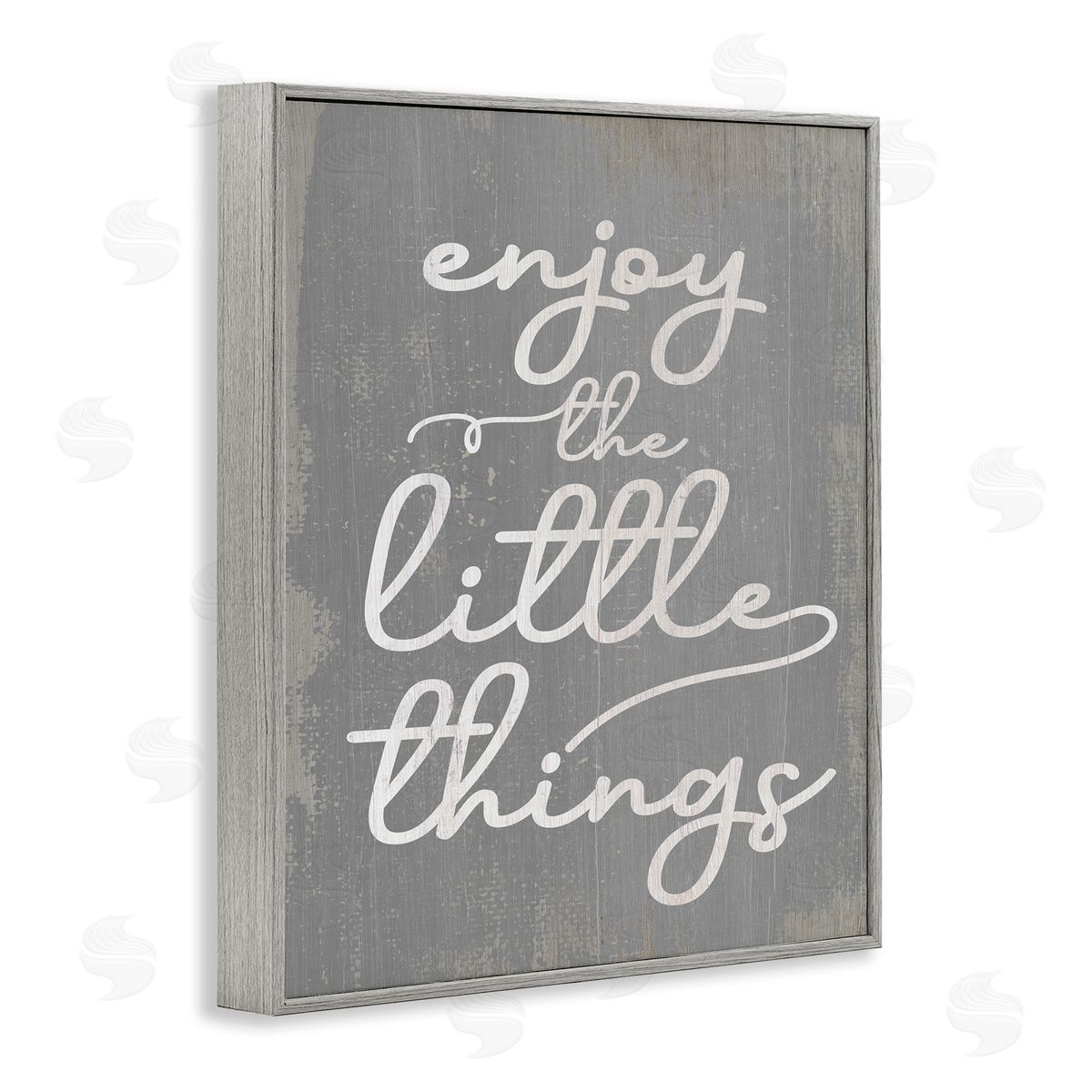 Enjoy The Little Things Grey Frame Print Wall Art, Home Decor by Stupell Studio