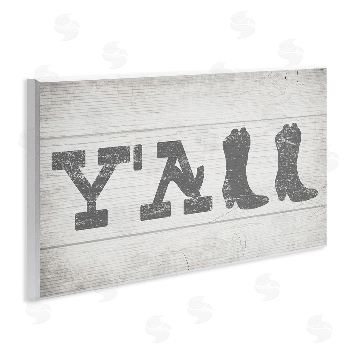 Y'all Welcome Cowboy Boots Wood Plaque Wall Art, Home Decor by Stupell Studio