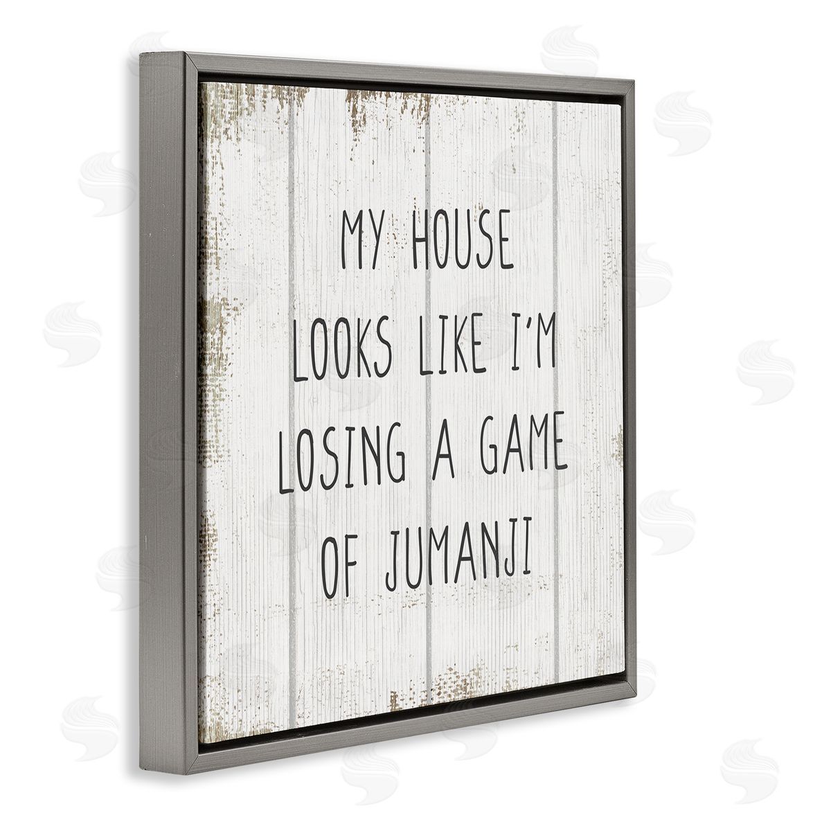 House Looks Like Jungle Game Grey Floating Frame Canvas Wall Art, Home Decor by Stupell Studio