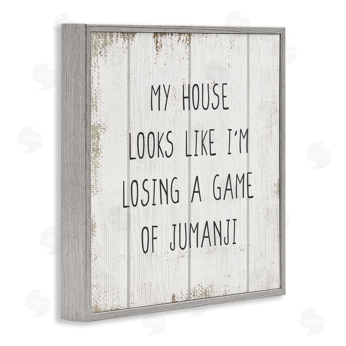 House Looks Like Jungle Game Grey Frame Print Wall Art, Home Decor by Stupell Studio