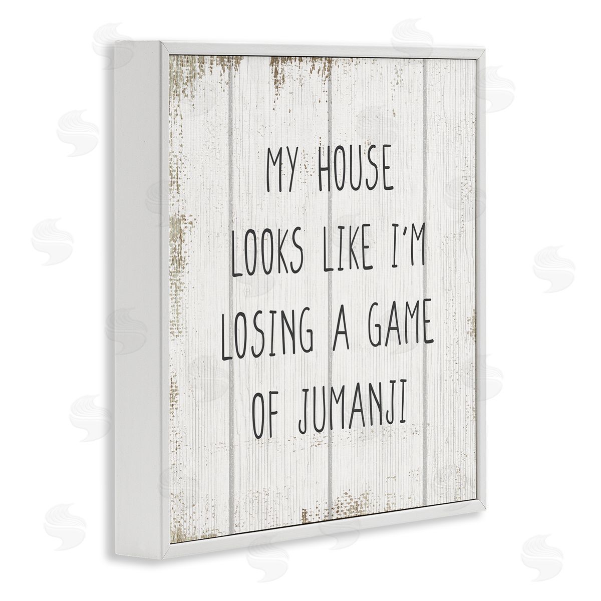 House Looks Like Jungle Game White Frame Print Wall Art, Home Decor by Stupell Studio
