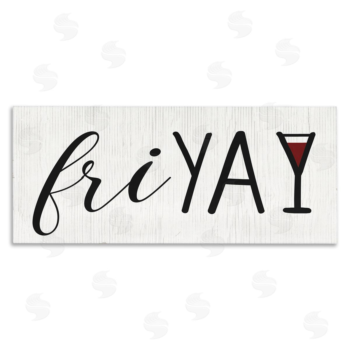 Fri Yay with Martini Glass Canvas Wall Art, Home Decor by Stupell Studio