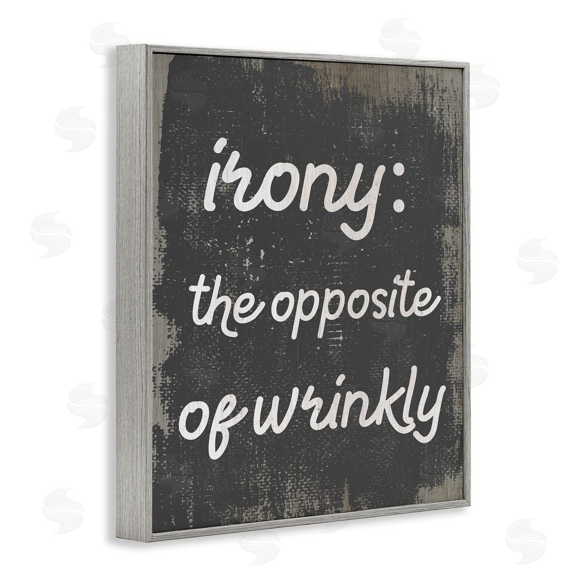 Irony Definition Funny Laundry Grey Frame Print Wall Art, Home Decor by Stupell Studio
