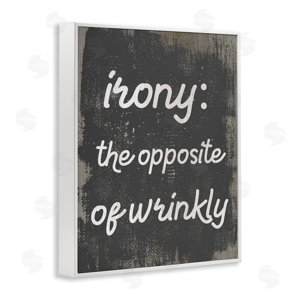 Irony Definition Funny Laundry White Frame Print Wall Art, Home Decor by Stupell Studio
