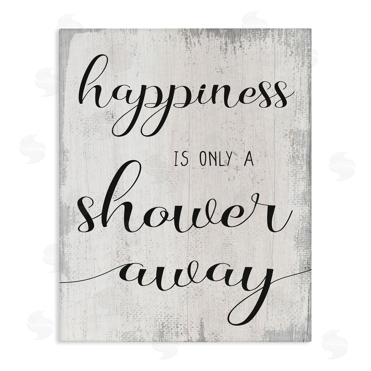 Happiness is a Shower Away Canvas Wall Art, Home Decor by Stupell Studio