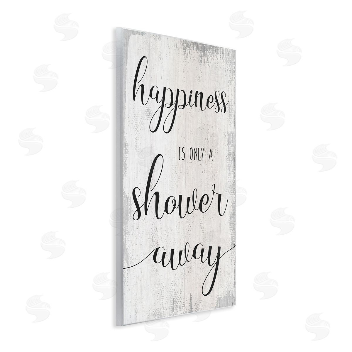 Happiness is a Shower Away Wood Plaque Wall Art, Home Decor by Stupell Studio