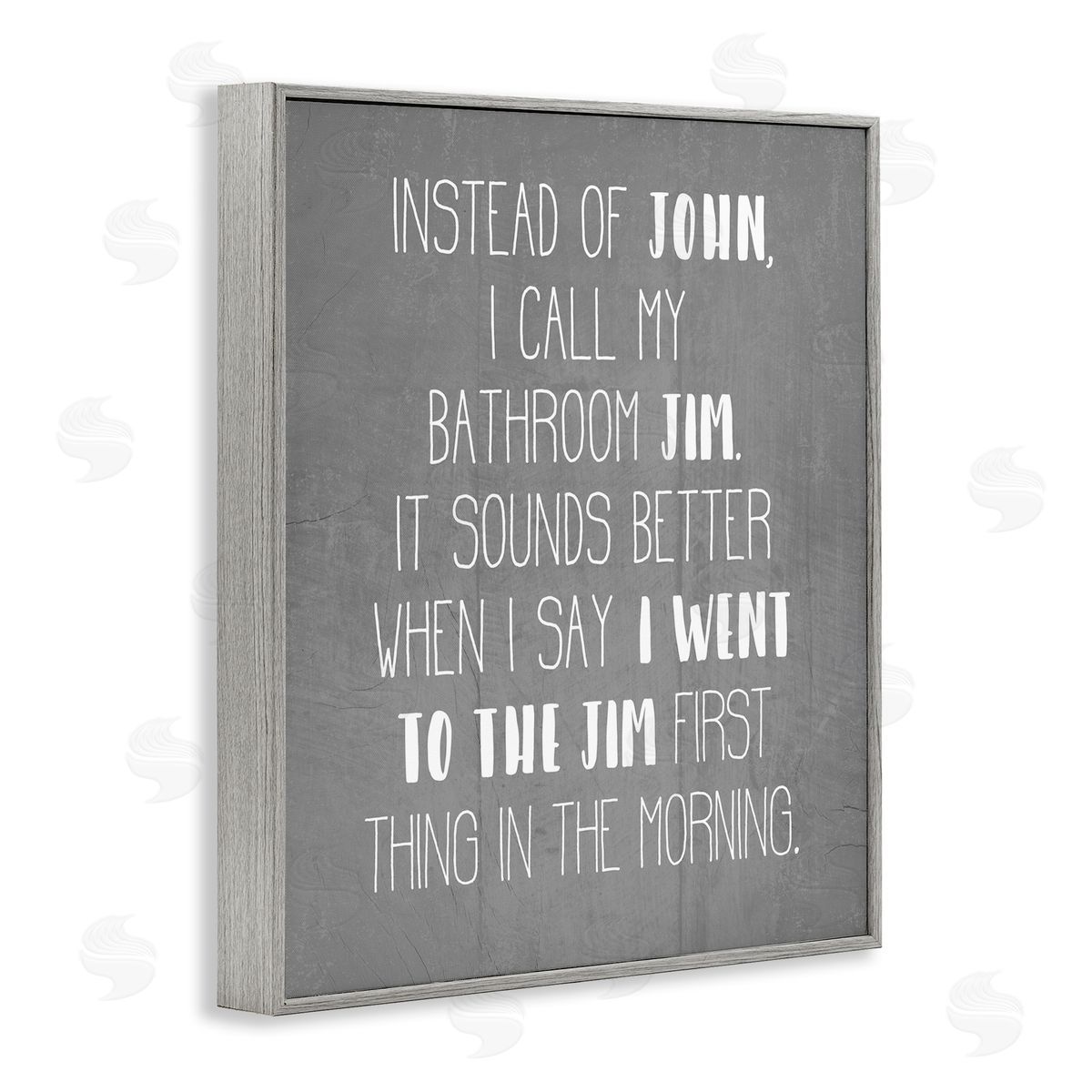 Call the Bathroom Jim Grey Frame Print Wall Art, Home Decor by Stupell Studio