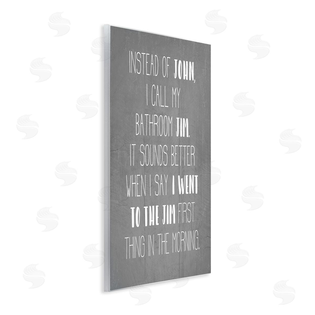 Call the Bathroom Jim Wood Plaque Wall Art, Home Decor by Stupell Studio