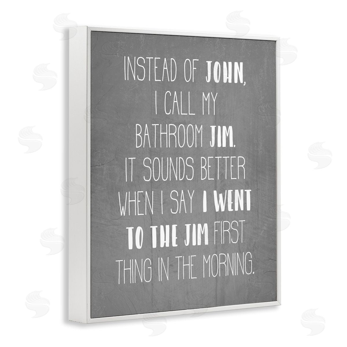 Call the Bathroom Jim White Frame Print Wall Art, Home Decor by Stupell Studio