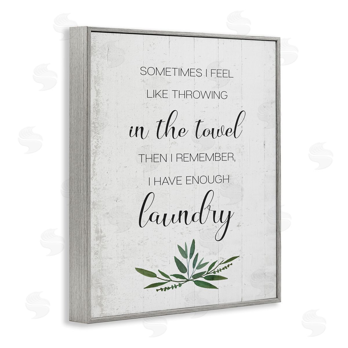 Don't Throw In the Towel Grey Frame Print Wall Art, Home Decor by Stupell Studio