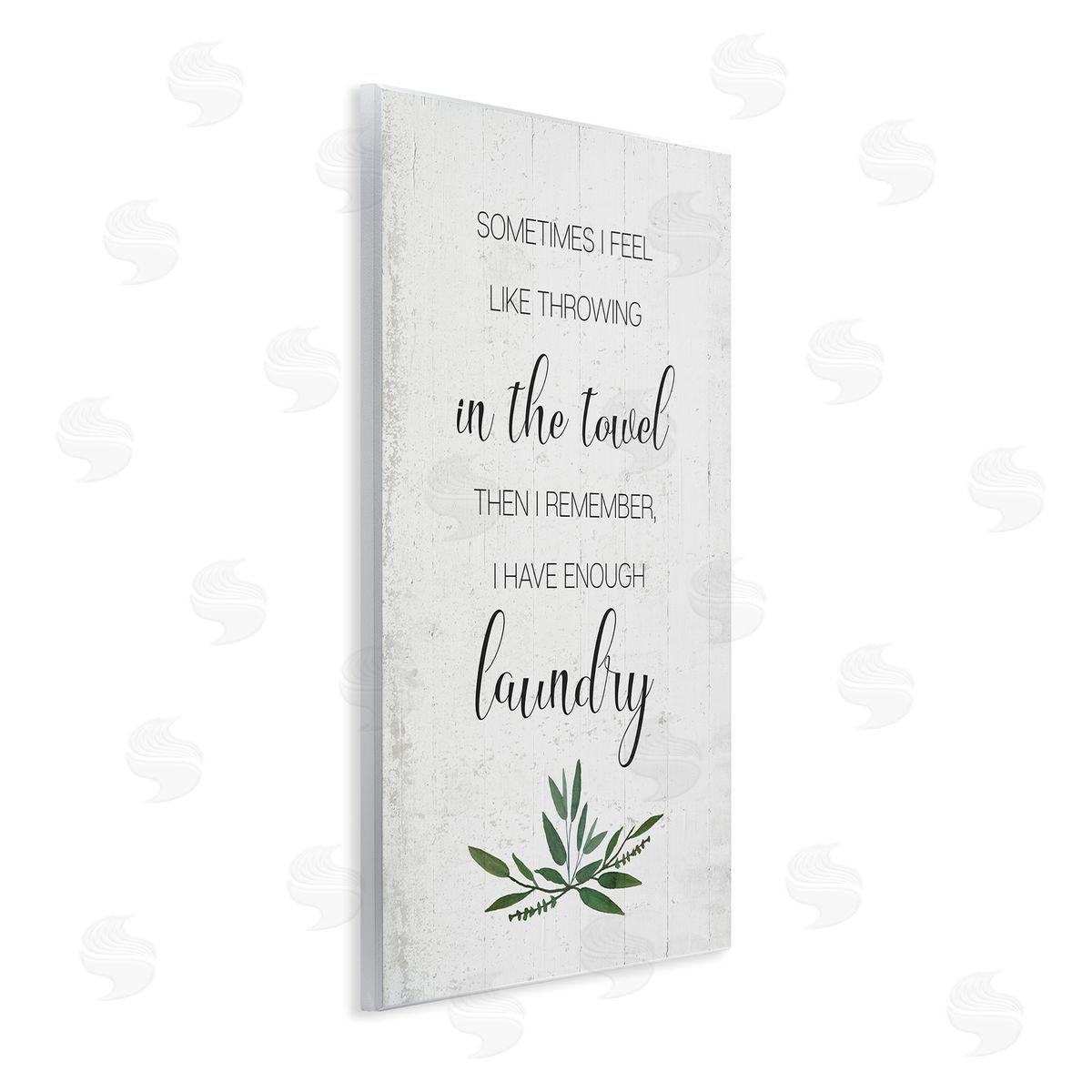 Don't Throw In the Towel Wood Plaque Wall Art, Home Decor by Stupell Studio