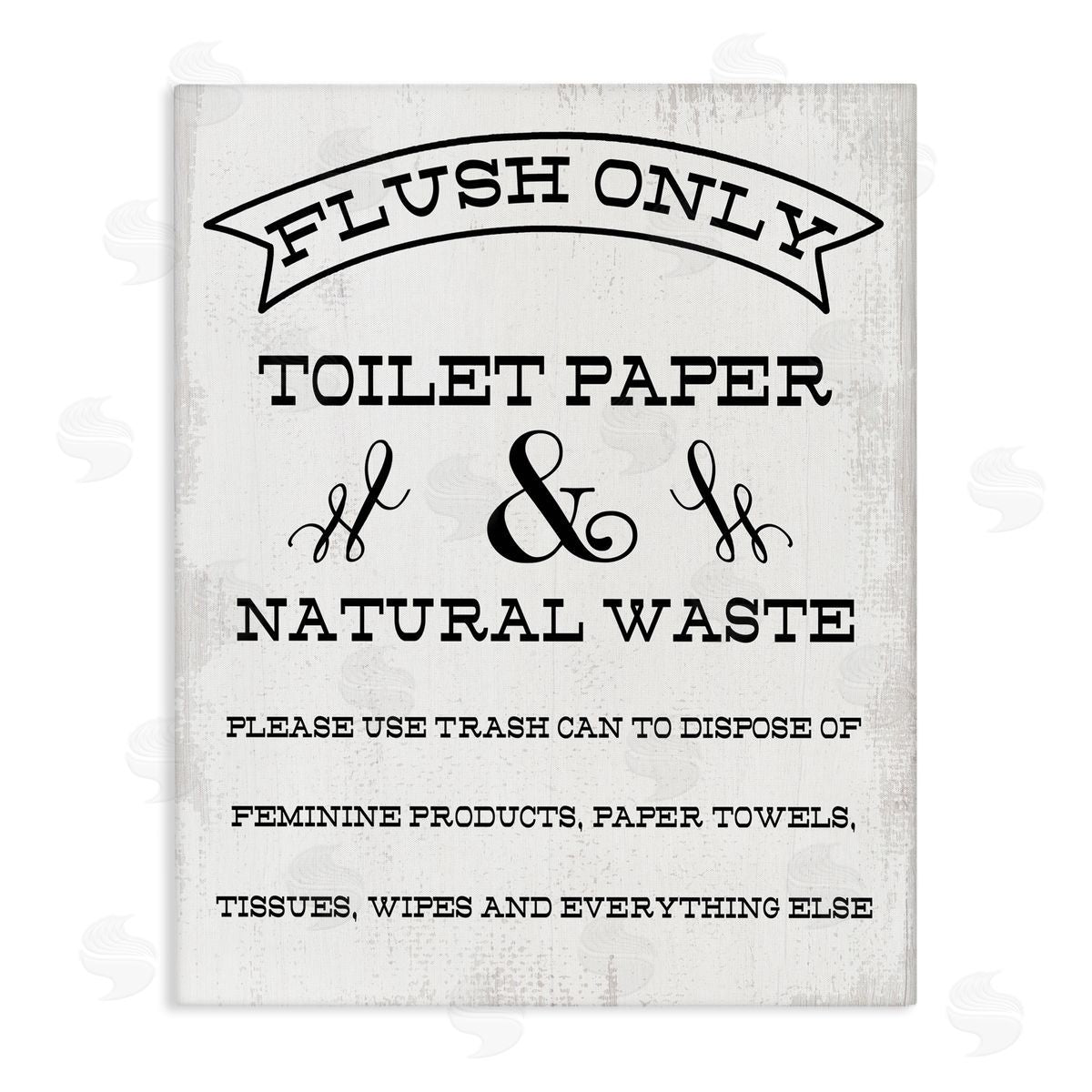 Flush Toilet Paper Only Canvas Wall Art, Home Decor by Stupell Studio