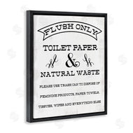 Stupell Studio | Flush Toilet Paper Only