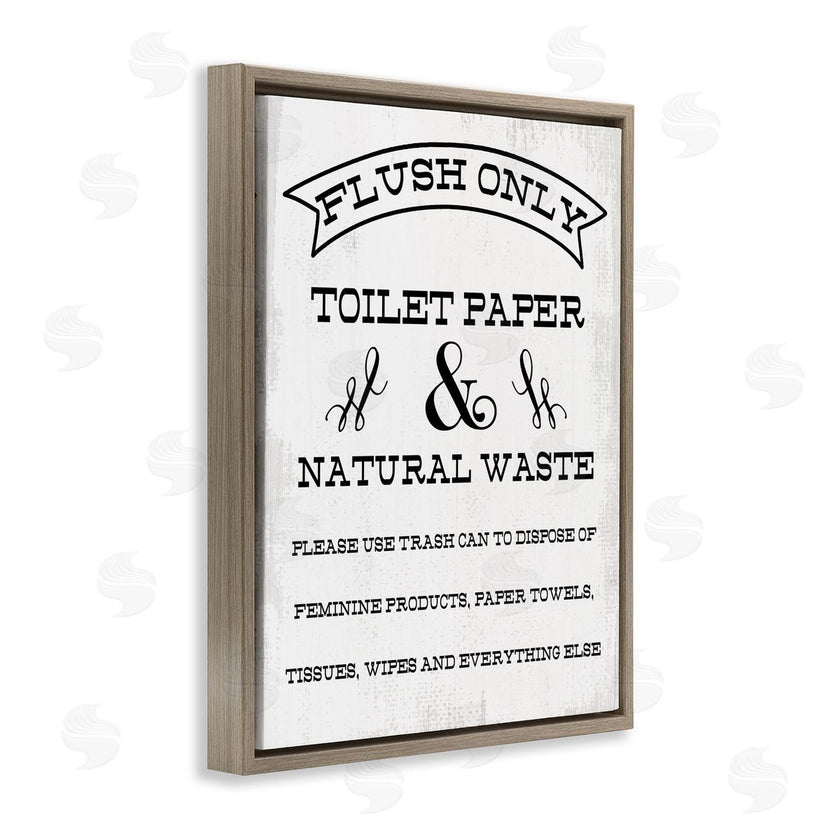 Stupell Studio | Flush Toilet Paper Only