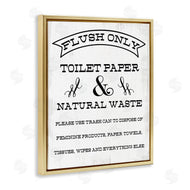 Stupell Studio | Flush Toilet Paper Only