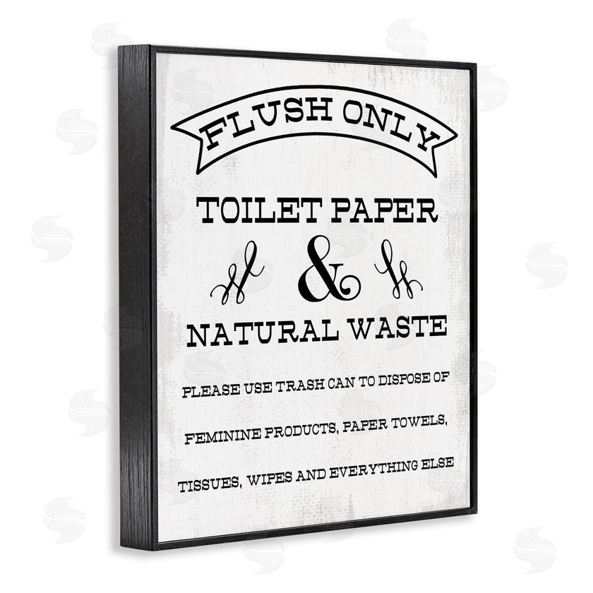 Stupell Studio | Flush Toilet Paper Only