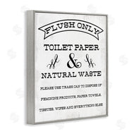 Stupell Studio | Flush Toilet Paper Only