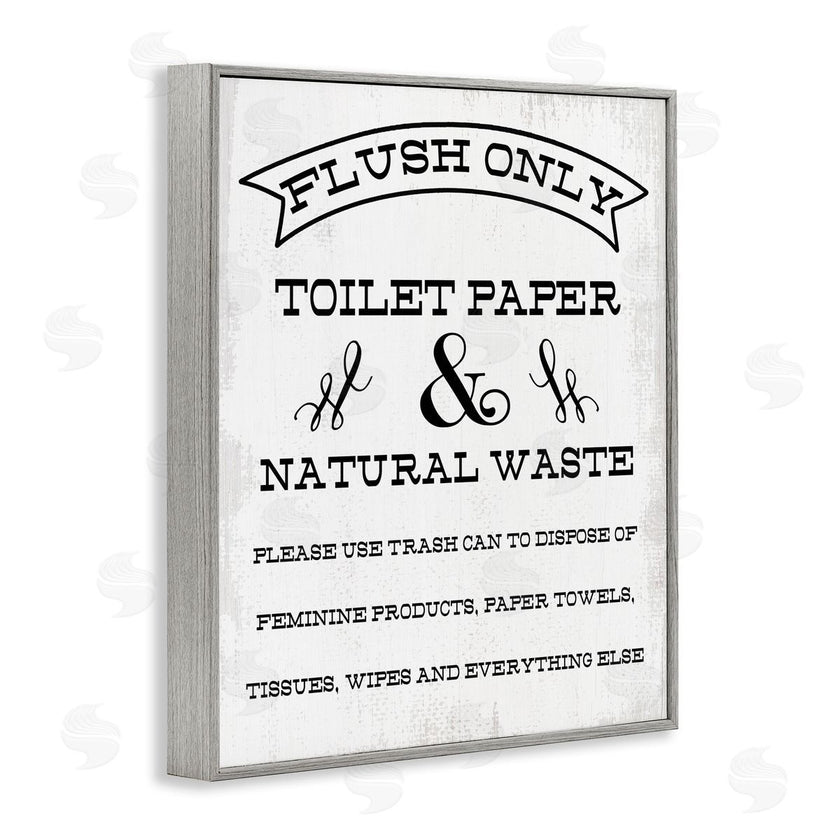 Stupell Studio | Flush Toilet Paper Only