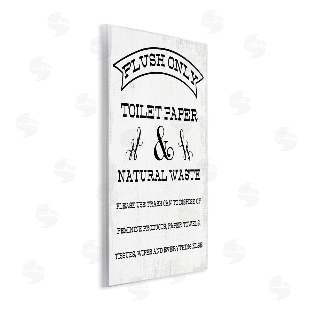 Flush Toilet Paper Only Wood Plaque Wall Art, Home Decor by Stupell Studio