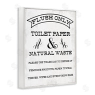 Stupell Studio | Flush Toilet Paper Only
