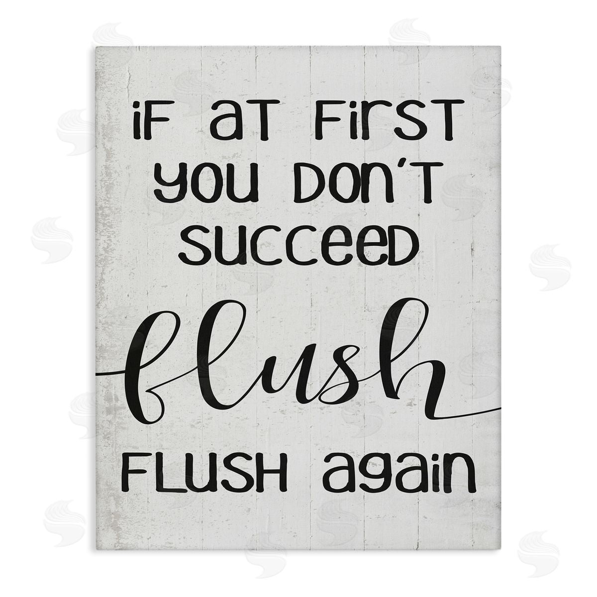 If You Don't Succeed Flush Again Canvas Wall Art, Home Decor by Stupell Studio
