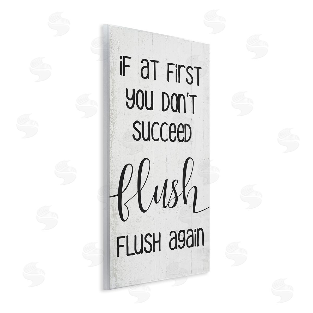 If You Don't Succeed Flush Again Wood Plaque Wall Art, Home Decor by Stupell Studio