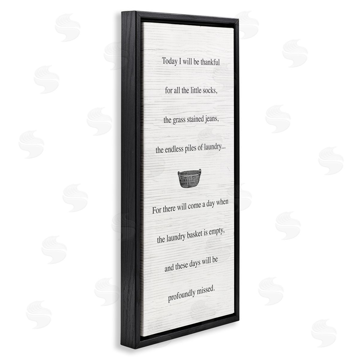 Thankful for Little Socks Black Floating Frame Canvas Wall Art, Home Decor by Stupell Studio