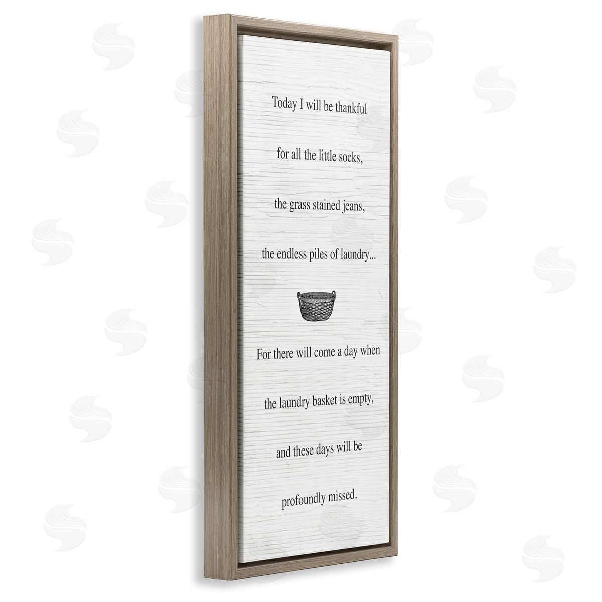 Thankful for Little Socks Brown Floating Frame Canvas Wall Art, Home Decor by Stupell Studio