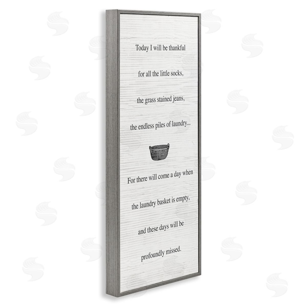 Thankful for Little Socks Grey Frame Print Wall Art, Home Decor by Stupell Studio