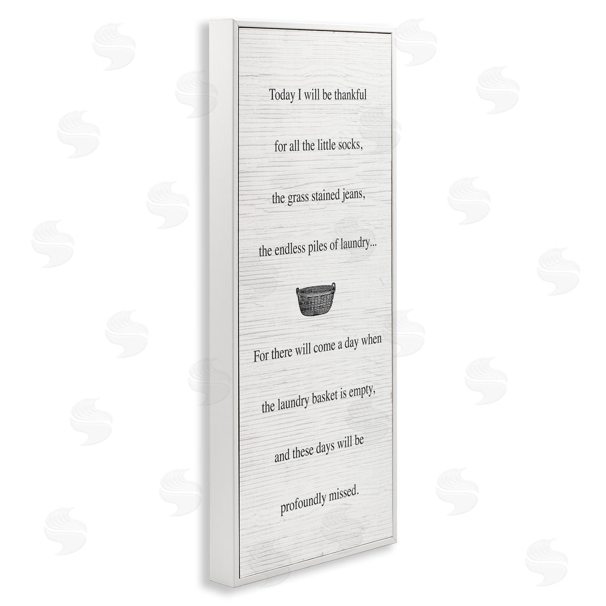 Thankful for Little Socks White Frame Print Wall Art, Home Decor by Stupell Studio