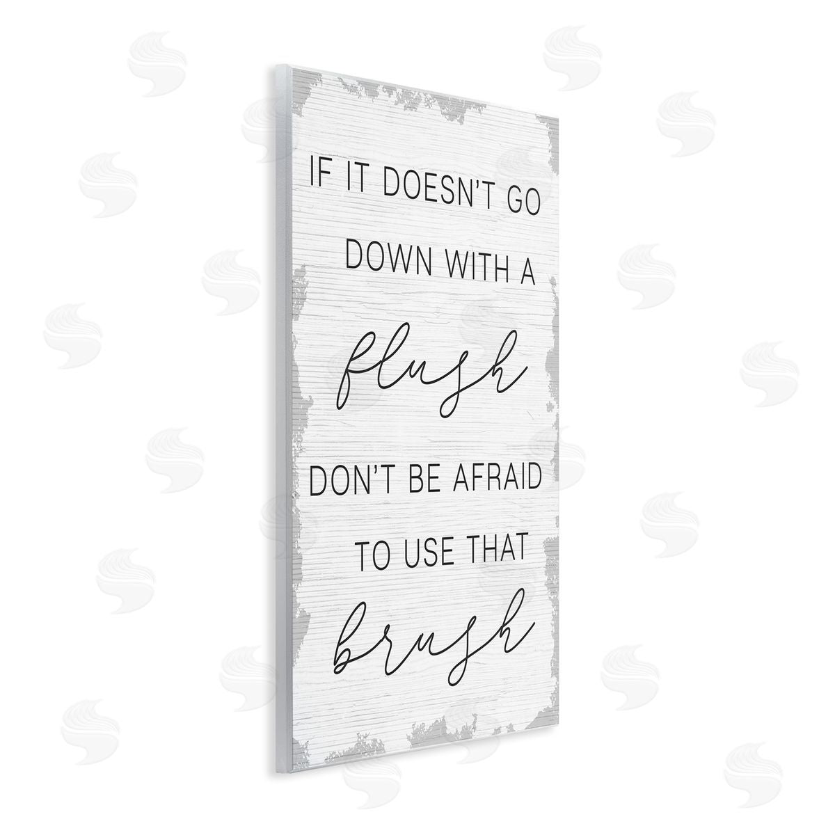 Doesn't Flush Use the Brush Wood Plaque Wall Art, Home Decor by Stupell Studio