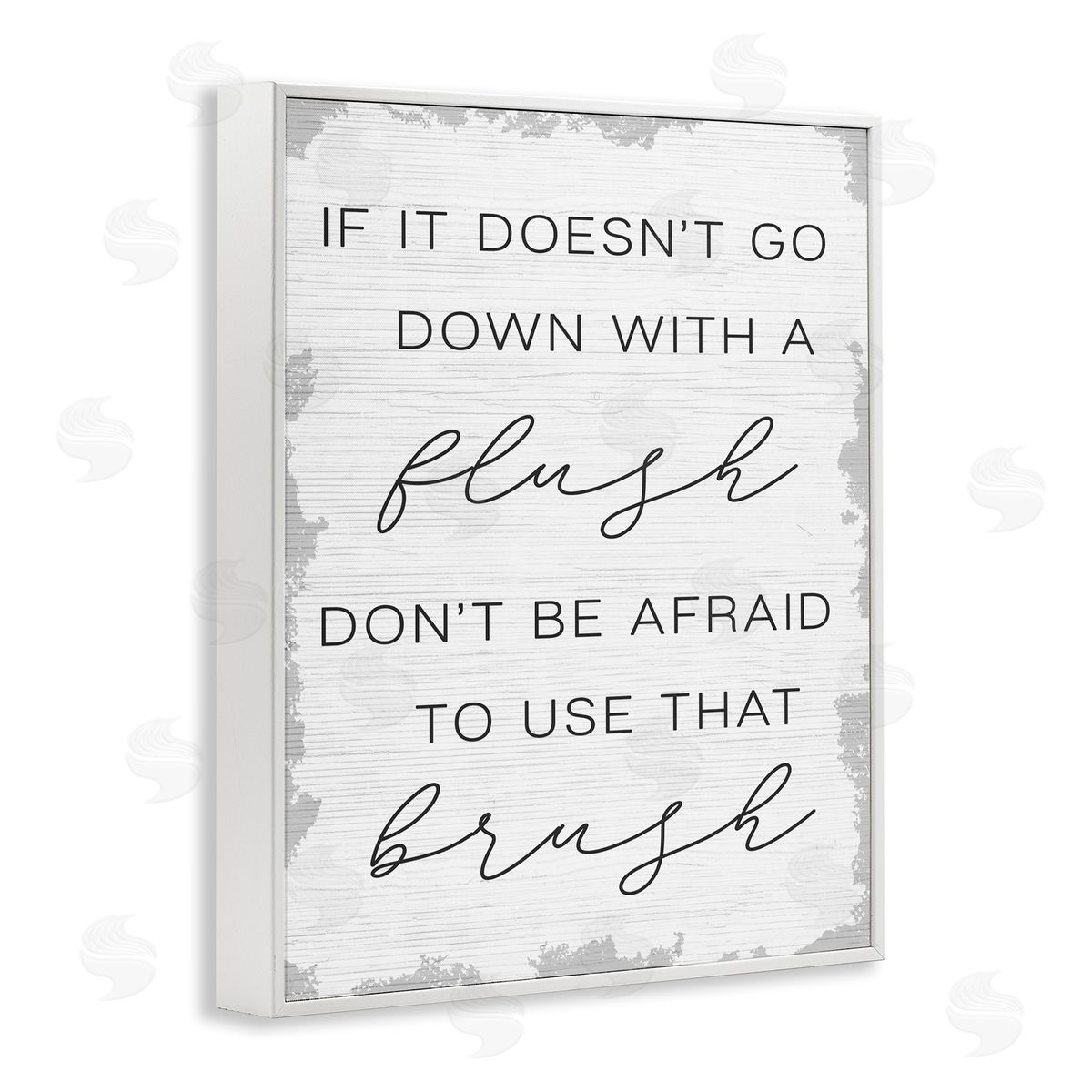 Doesn't Flush Use the Brush White Frame Print Wall Art, Home Decor by Stupell Studio