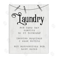 Stupell Studio | Laundry Room Funny Warning