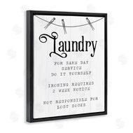 Stupell Studio | Laundry Room Funny Warning