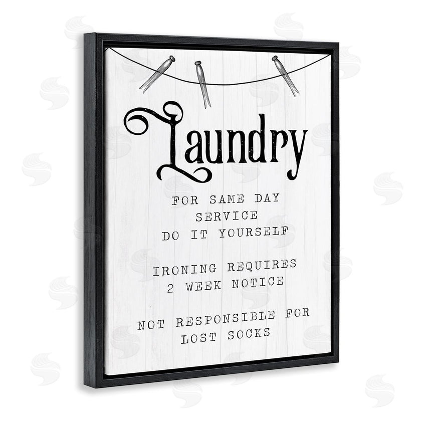 Stupell Studio | Laundry Room Funny Warning