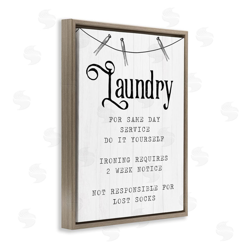 Stupell Studio | Laundry Room Funny Warning