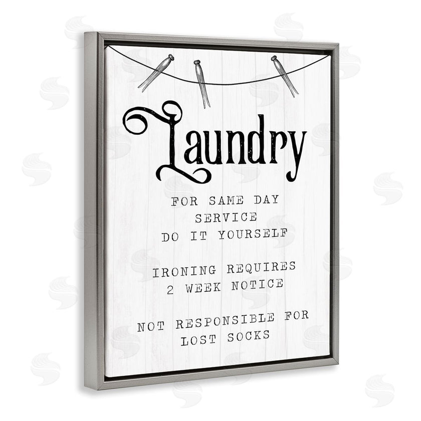 Stupell Studio | Laundry Room Funny Warning